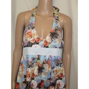Jean Paul Gaultier Dress, with halter neck and floral print. Size L